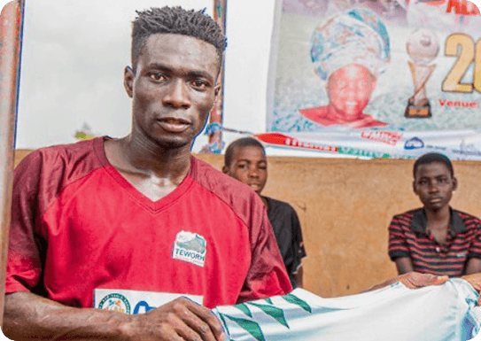 Lukman Lawal in football kit