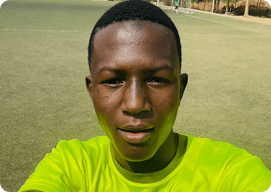 Khalifah Shehu in green kit